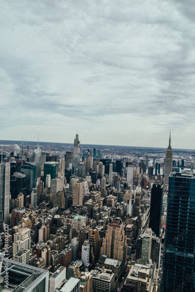 Fototapeta premium Foto del skyline de Manhattan, Nueva York, Estados Unidos.