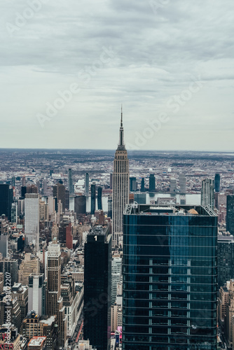 Foto de los rascacielos en Manhattan, Nueva York, Estados Unidos.