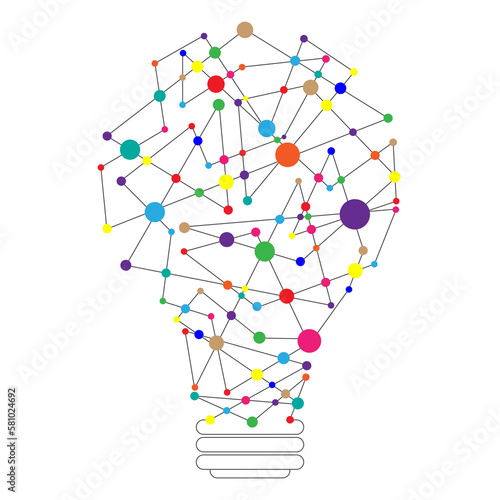 Data in the form of a light bulb