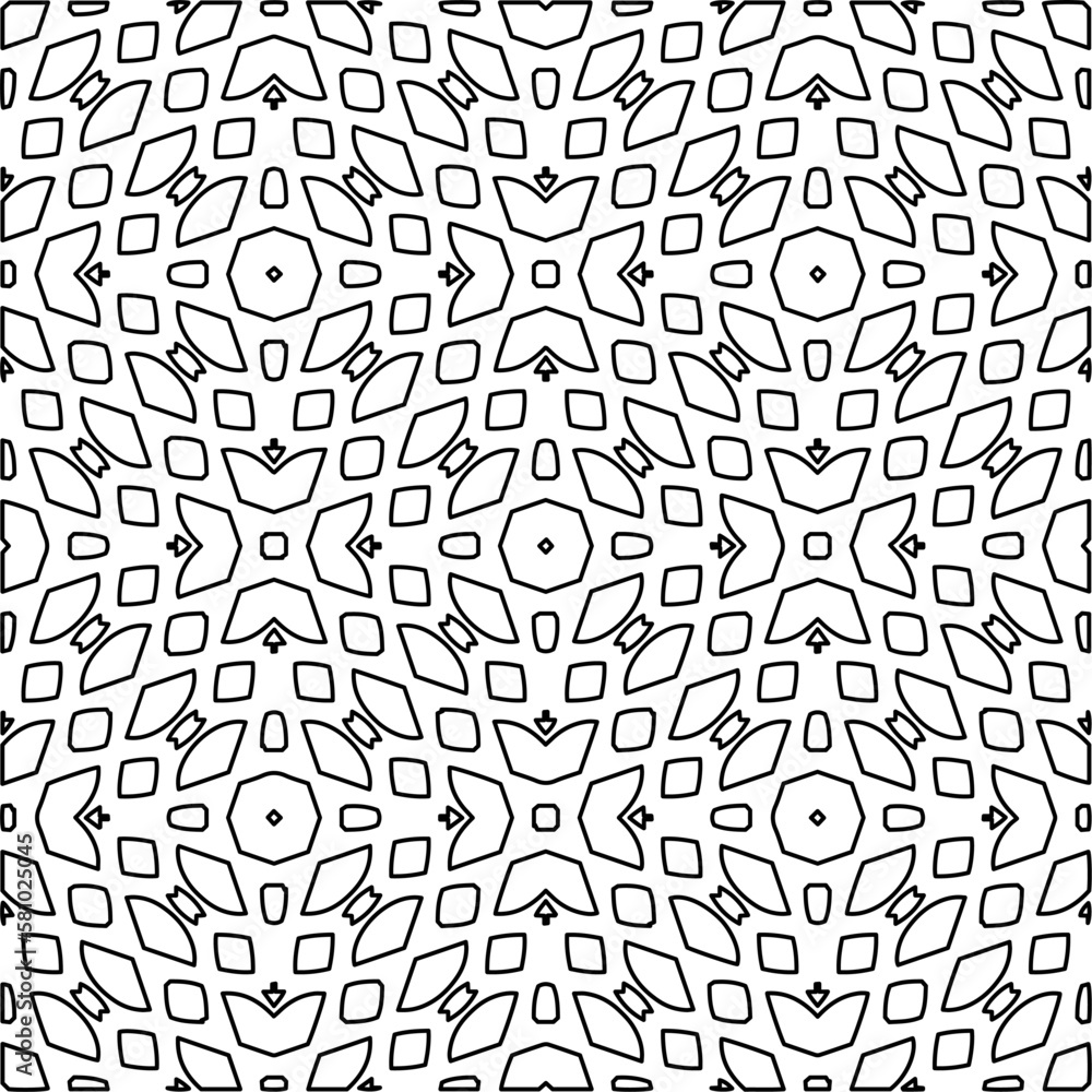 Stylish texture with figures from lines.
Abstract geometric black and white pattern for web page, textures, card, poster, fabric, textile. Monochrome graphic repeating design. Stylish texture with figures from lines.
Abstract geometric black and white pattern for web page, textures, card, poster, fabric, textile. Monochrome graphic repeating design.