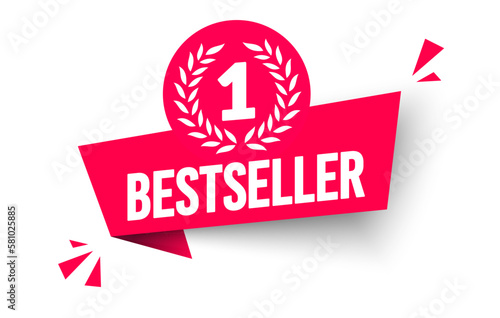 Red Dynamic Number One Bestseller Label