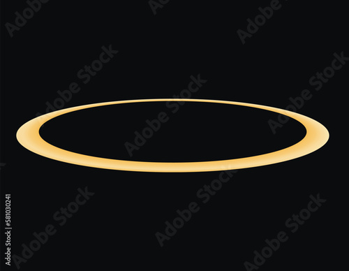 Yellow halo. Golden circle for decorating holiness