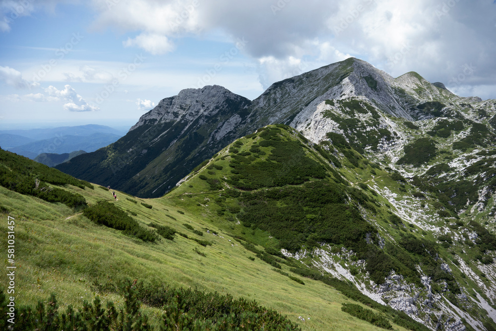 Via Alpina trekking route in the Julian Alps, Slovenia