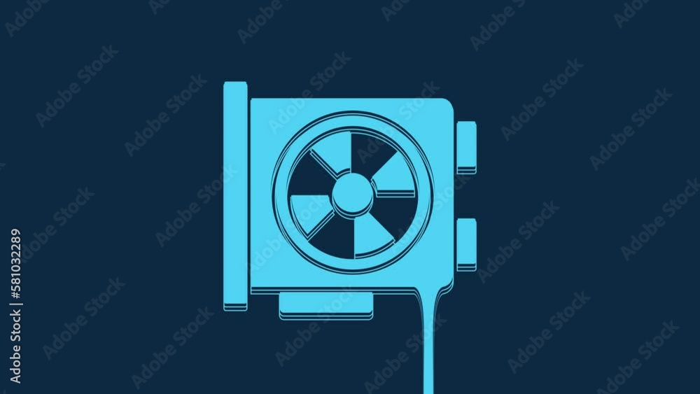 Blue Video graphic card icon isolated on blue background. 4K Video motion graphic animation Blue Video graphic card icon isolated on blue background. 4K Video motion graphic animation