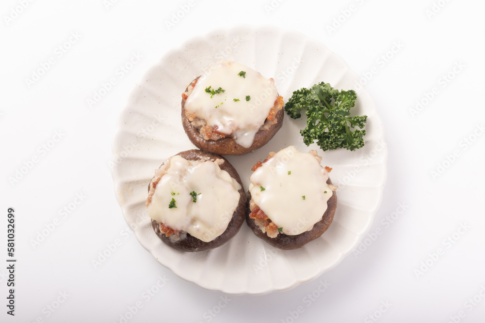 椎茸の肉詰めチーズ焼き 椎茸の肉詰めチーズ焼き