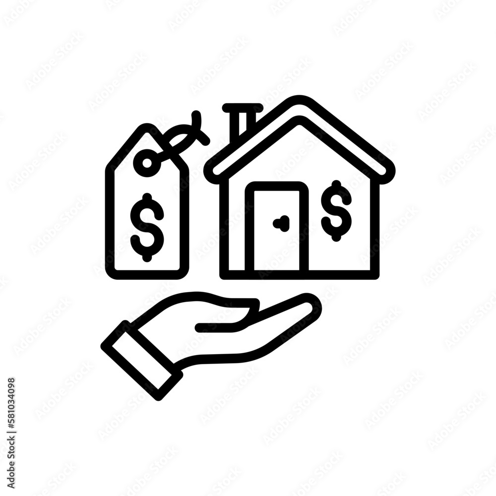Buy House icon in vector. Illustration