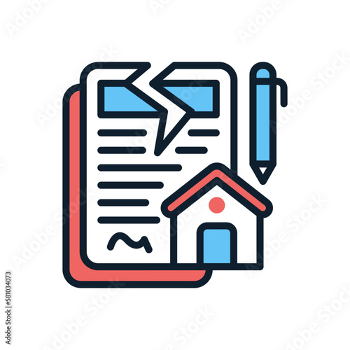 Termination icon in vector. Illustration