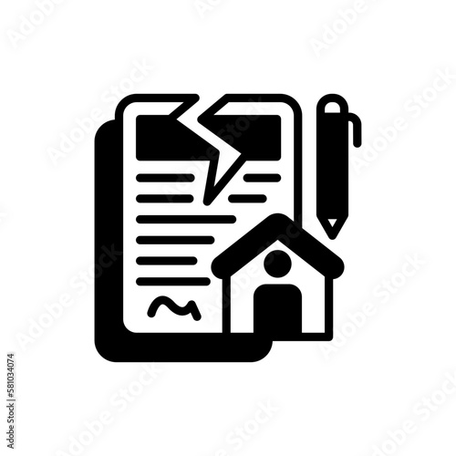 Termination icon in vector. Illustration