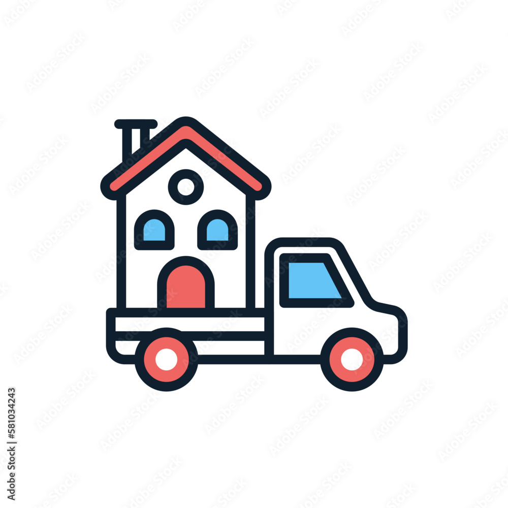 Moving Home icon in vector. Illustration Moving Home icon in vector. Illustration