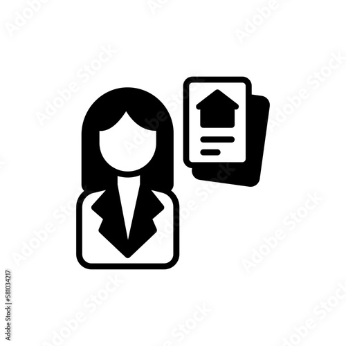 Women Agent icon in vector. Illustration