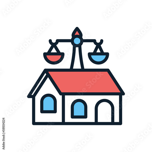 Real Estate Law icon in vector. Illustration
