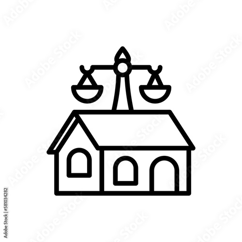 Real Estate Law icon in vector. Illustration