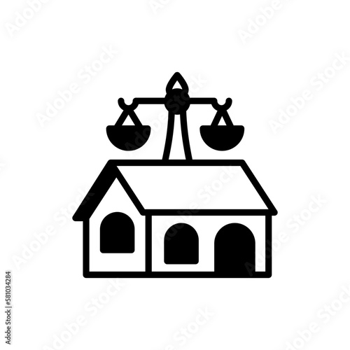 Real Estate Law icon in vector. Illustration