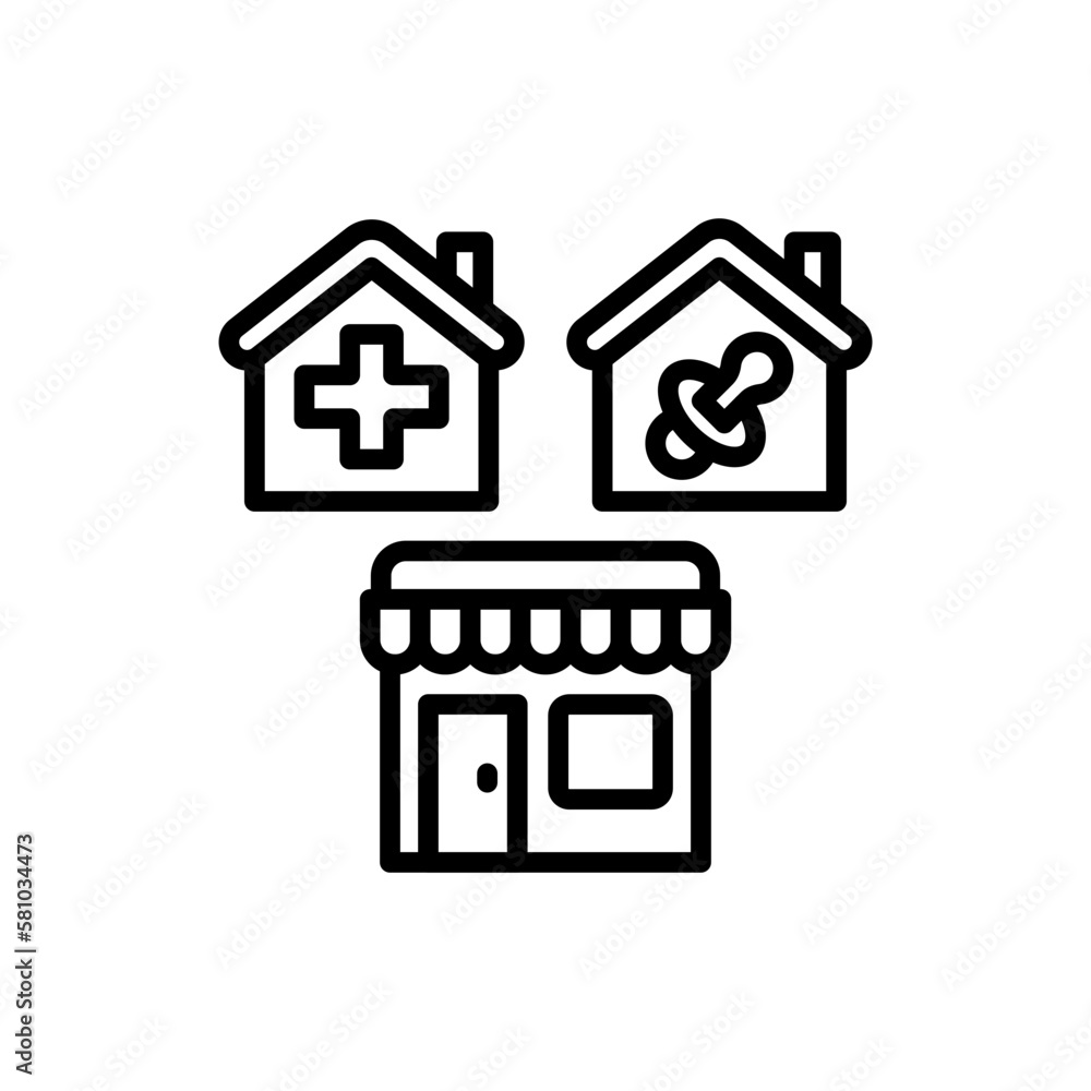 Infrastructure icon in vector. Illustration Infrastructure icon in vector. Illustration
