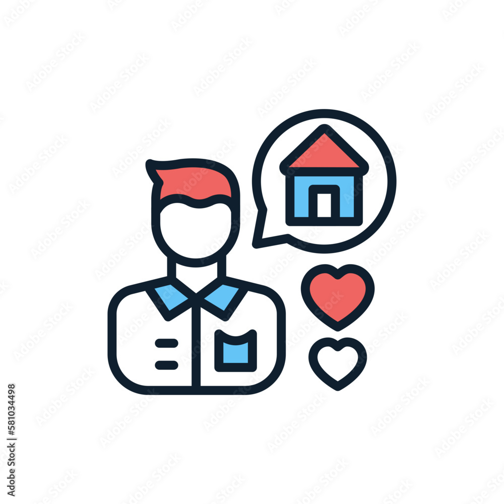 Fototapeta premium Dream House icon in vector. Illustration
