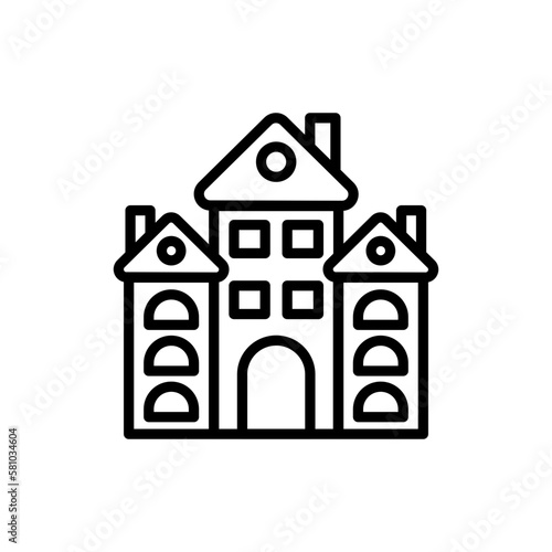 Tenement icon in vector. Illustration