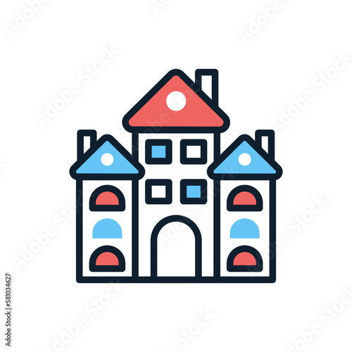 Tenement icon in vector. Illustration