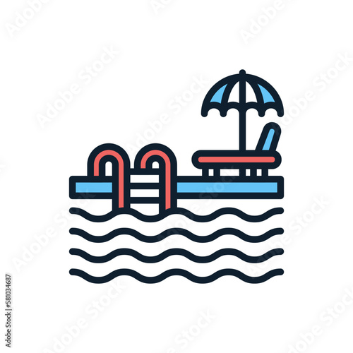 Swimming Pool icon in vector. Illustration