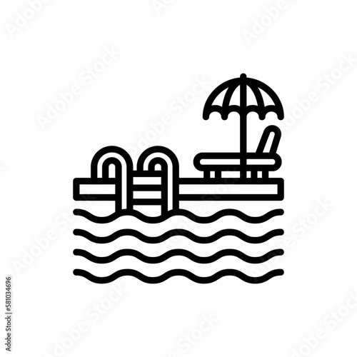 Swimming Pool icon in vector. Illustration
