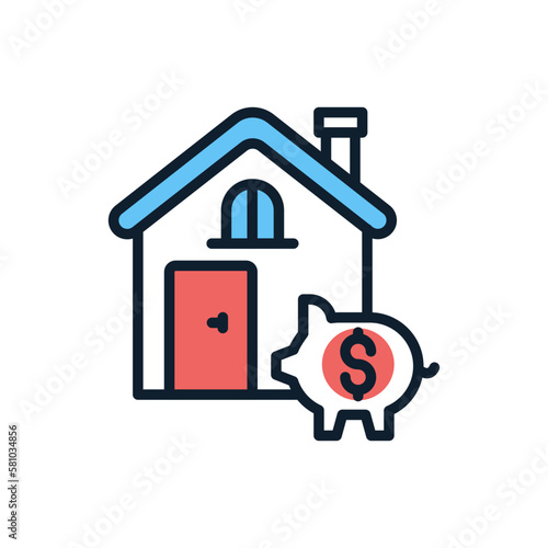 Savings icon in vector. Illustration