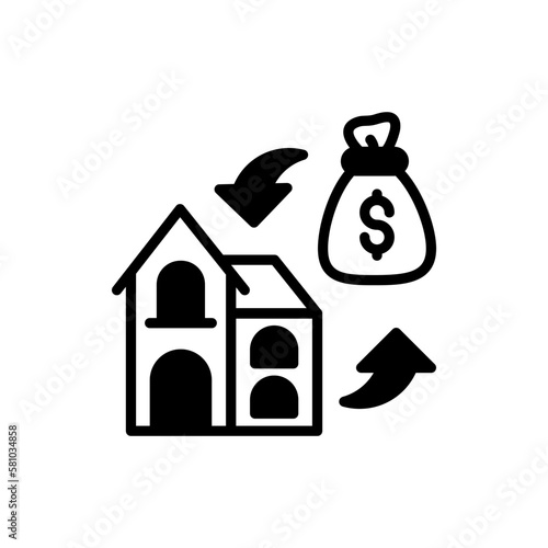 Refinancing icon in vector. Illustration