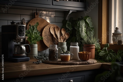 Fresh Spring Kitchen Interiors Generative AI