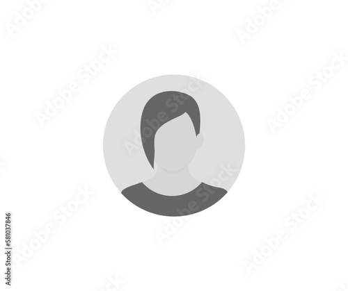 Default Avatar Female Profile. User profile icon. Profile picture, portrait symbol. User member, People icon in flat style. Circle button with avatar photo silhouette vector design and illustration.

