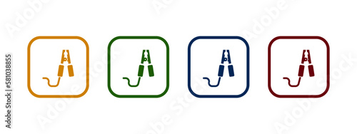 jumper cable icon. Jumper cable symbol for web.vector illustration