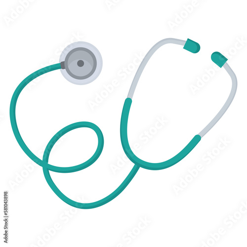 Vector cartoon image of a stethoscope . The concept of healthcare, medicine and health. Hospital elements for your design. photo