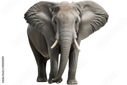 elephant isolated on white  ai generated