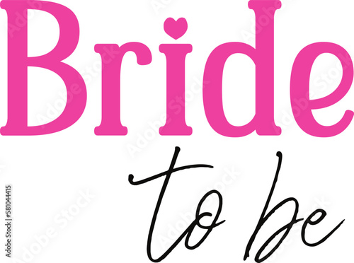 Modern vector Calligraphy Script Bride to Be design for your Bridal Shower decoration