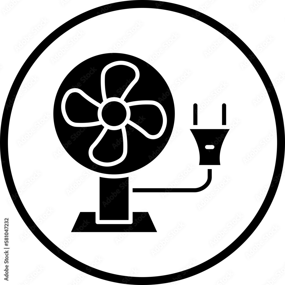 Vector Design Electric Fan Icon Style Vector Design Electric Fan Icon Style