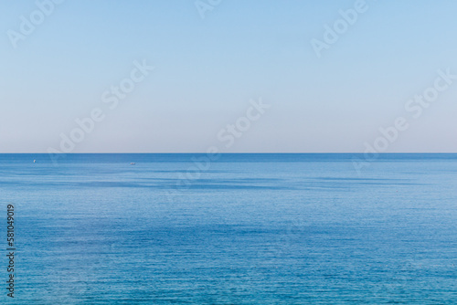 View of the mediterranean sea from the top of the cliff, Alanya