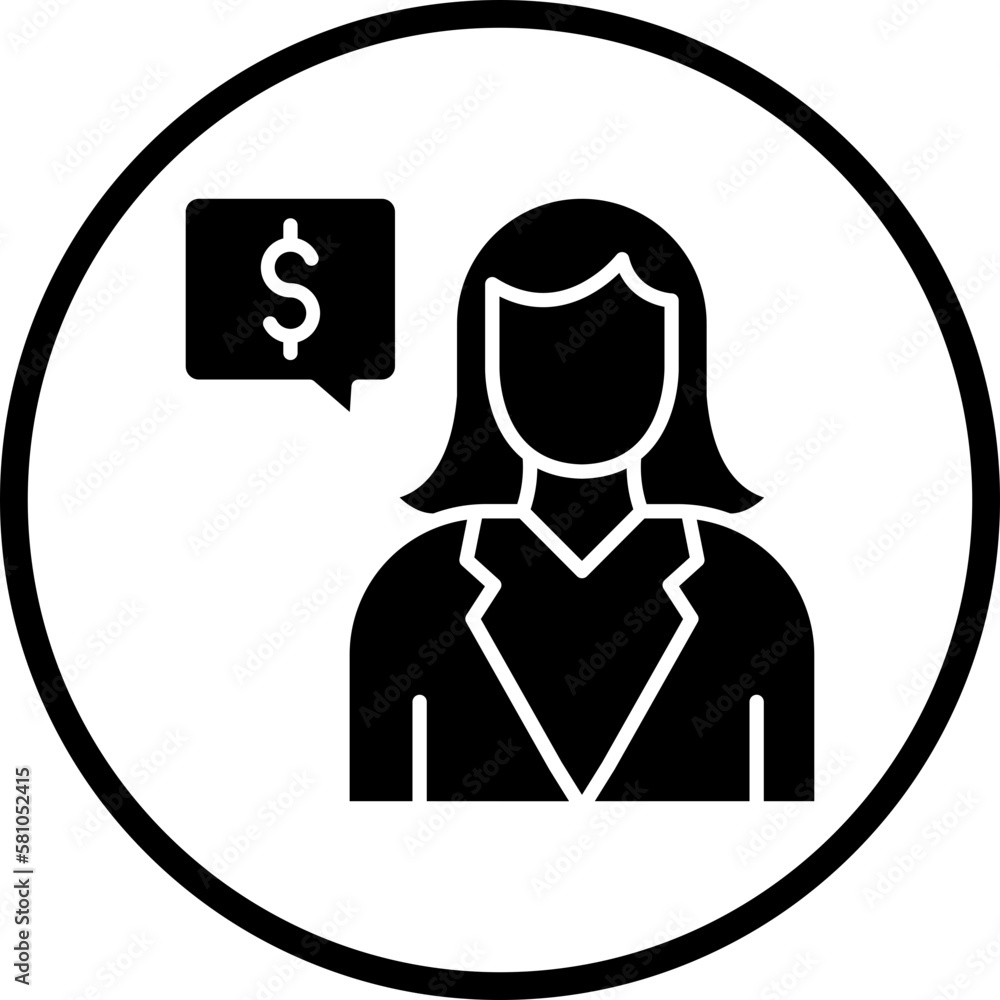 Obraz premium Vector Design Female Advisor Icon Style
