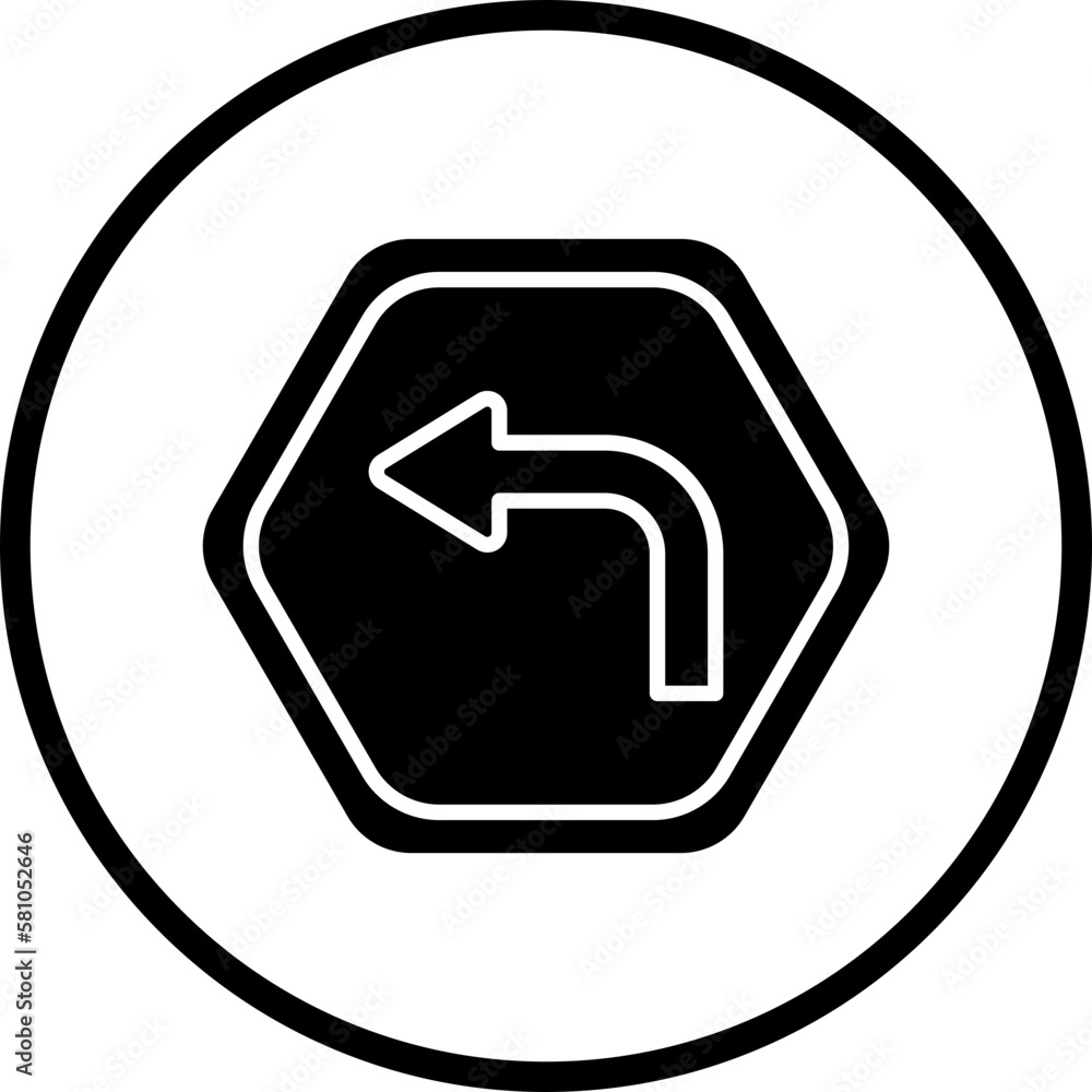 Vector Design Turn Left Icon Style Vector Design Turn Left Icon Style