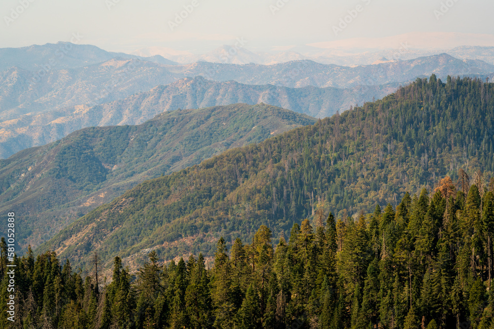 Forest Fire Smoke over Giant Sequoia National Monument
