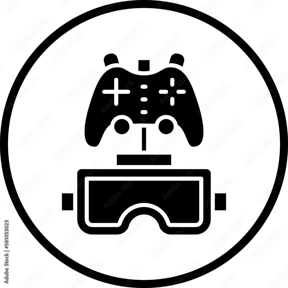 Vector Design Vr Gaming Icon Style Vector Design Vr Gaming Icon Style