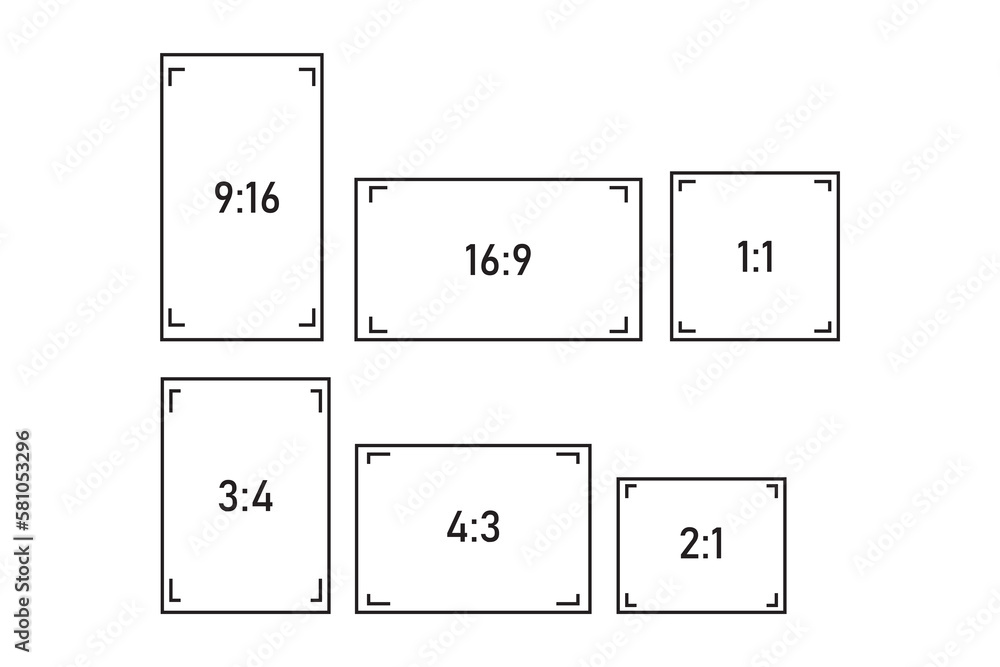 video size vector illustration, icon size resolution in video editing applications video size vector illustration, icon size resolution in video editing applications