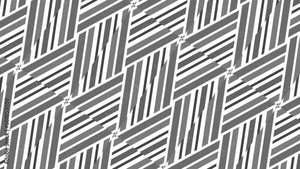 Abstract background with black and white stripes.Seamless loop video. Abstract background with black and white stripes.Seamless loop video.