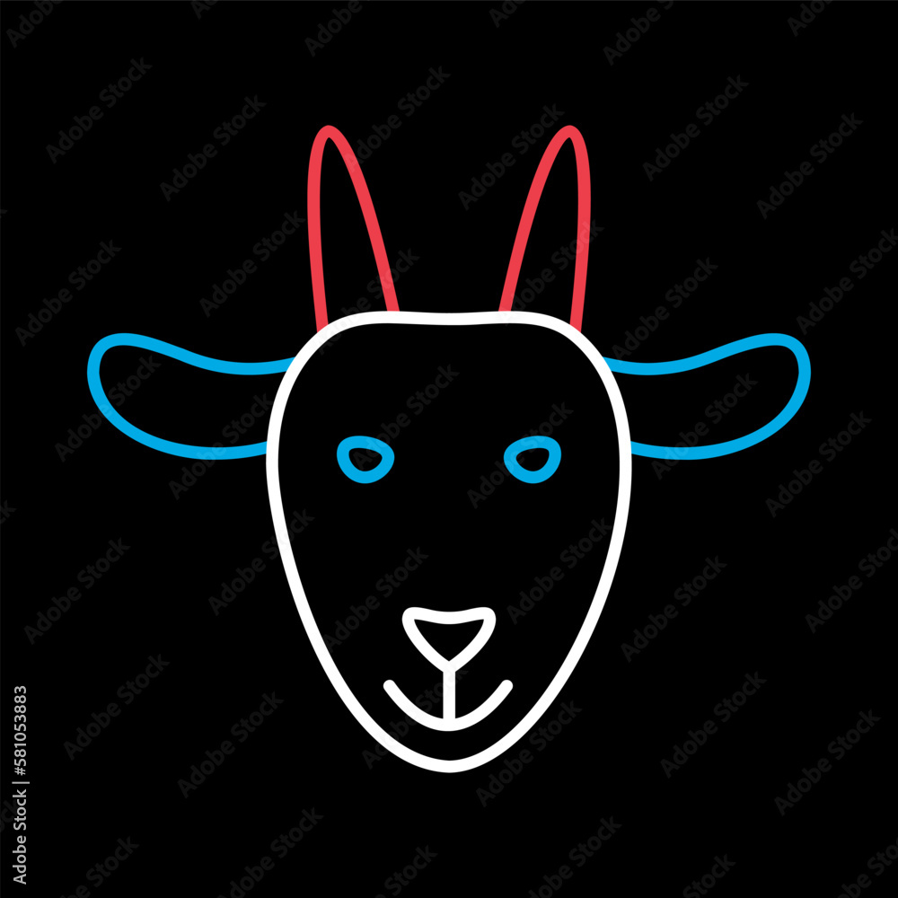 Goat icon. Farm animal vector illustration Goat icon. Farm animal vector illustration
