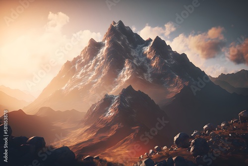 mountain created using AI Generative Technology