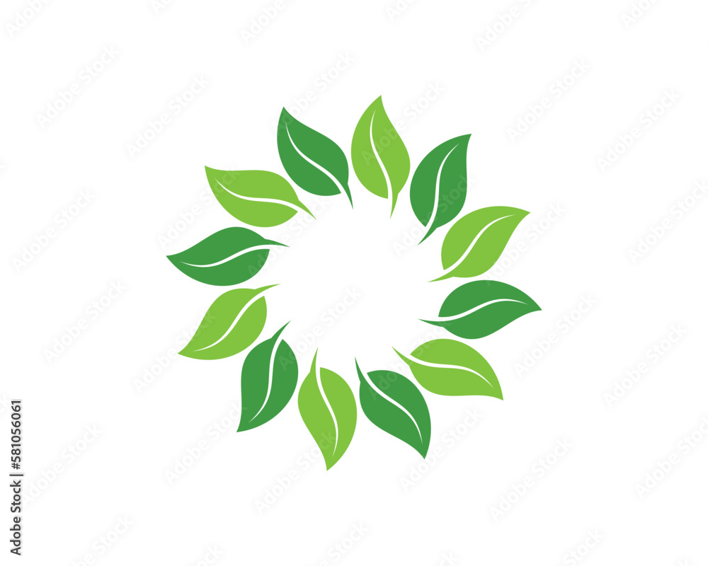 Circular green leaf and eco green Circular green leaf and eco green