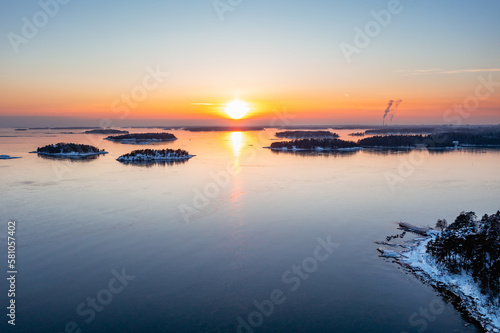 sunset over the sea