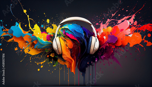 Get ready to be inspired with this colorful & creative music background illustration. This design is perfect for anyone who loves to listen to music and feel the beat.
