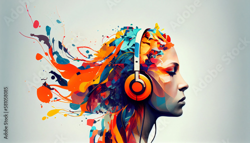 Get ready to be inspired with this colorful & creative music background illustration. This design is perfect for anyone who loves to listen to music and feel the beat.