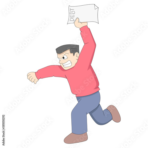 man is angry carrying bill of lading data