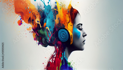 Get ready to be inspired with this colorful & creative music background illustration. This design is perfect for anyone who loves to listen to music and feel the beat.