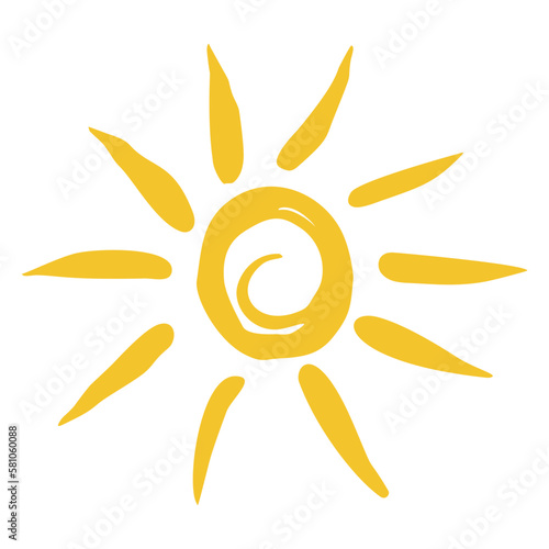 Obraz na płótnie Sun icon clipart. Vector illustration flat design. w salonie