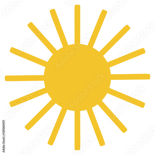 Obraz na płótnie Sun icon clipart. Vector illustration flat design. w salonie