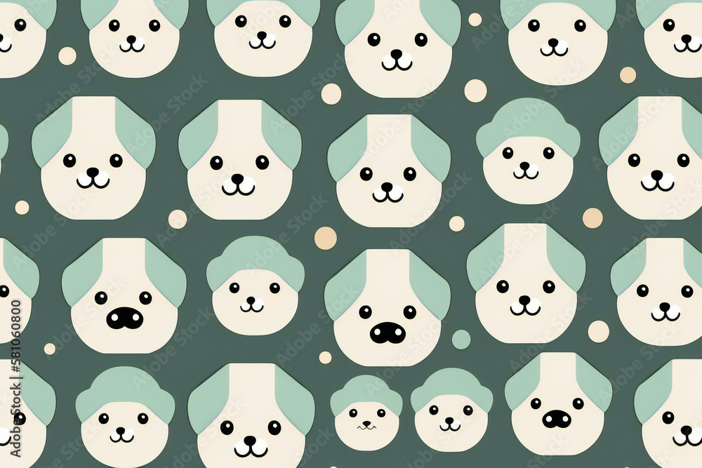 Obraz premium seamless pattern with dogs